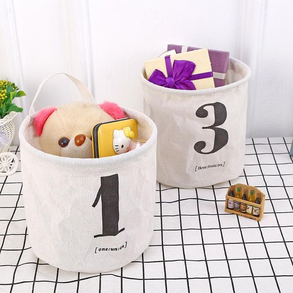 

оптом складной белье хлопчатобумажная корзина для хранения настольных компьютеров с ручкой игрушка хранения коробка diy офисный столик орган