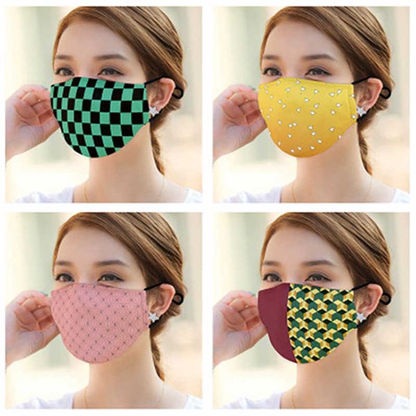 

cover cloth rrusable mouth washable pm2.5 printed dustproof and smong protective face mask iia258