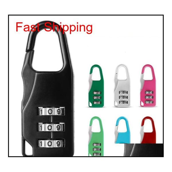 

3 digit number combination keyed padlocks password lock zinc alloy security suitcase luggage cupboard cabinet mini qylsuo new_dhbest