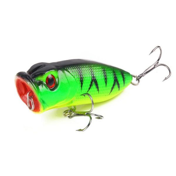 

1pcs 6.5 cm 11.8g water fishing lures 3d eyes hard popper lure crankbait bass wobblers with 6# hooks fishin jllbxk