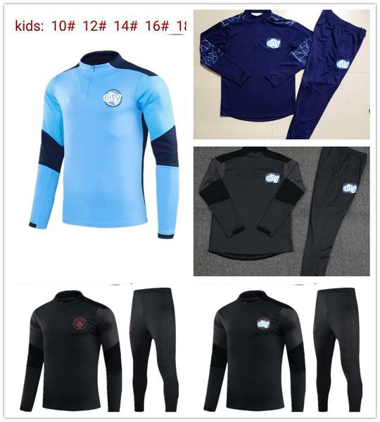 

2020 kids city soccer jersey soccer tracksuit jacket 20/21 training suit football training sports jogging wear survetement child kit