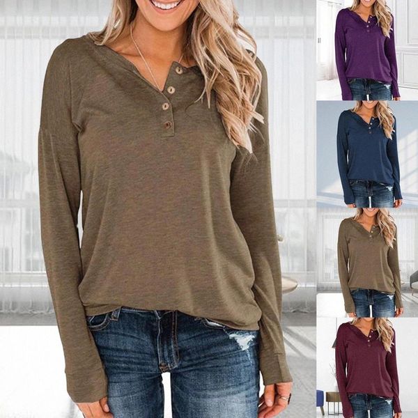 

women blouse autumn solid color buttons loose women solid color blouse woman fashion 2020 elegant street wear ropa de mujer #tn4j, White