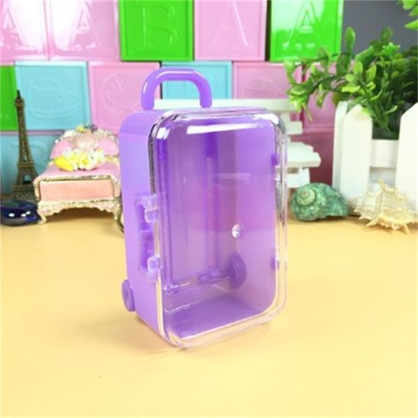 

boxes rolling mini plastic acrylic suitcase travel candy luggage baby shower wedding favors box child gift lovely 0 88lq h1