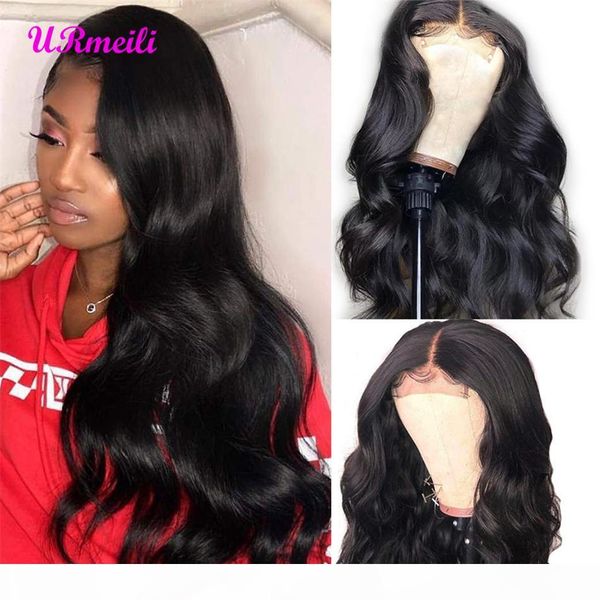 

malaysian human hair lace frontal wigs for black women malaysian virgin hair weave body wave closure wigs 150% density glueless lace wig, Black;brown