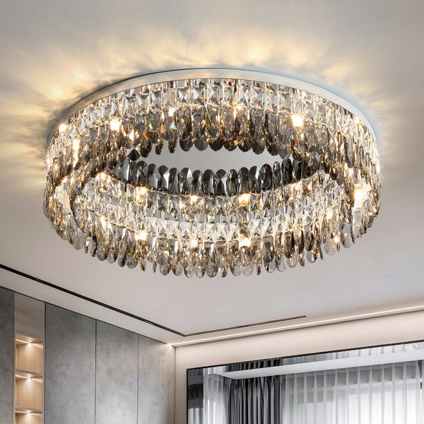 

postmodern ceiling light fixtures new living room led crystal lights simple atmosphere high-end round bedroom lamp home decoration ceiling l
