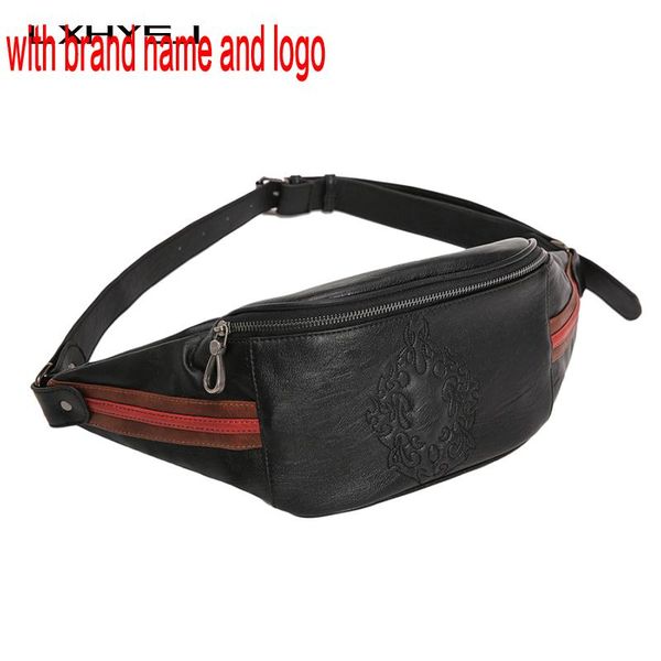 

belt pack fanny men bag pu leather waist packs high-quality travel chest bags phone pocket casual male waist bag yb400 w3sa+ qynf