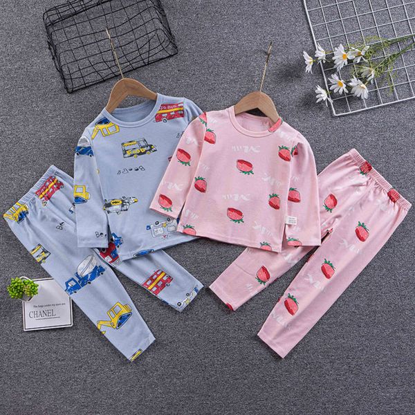 

suit baby underwear lycra thermal autumn 2020 home cloth children's pajamas 3ynx, Blue;red