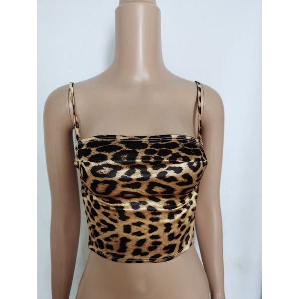 

new leopard print open back small sling nightclub in summer 2020, White;black