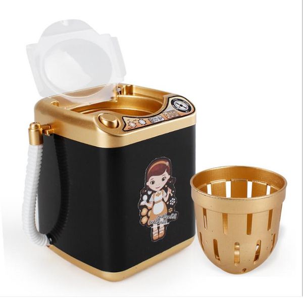 

макияж стиральная машина электронный порошок слойки глубоко чистые машины стиральные инструменты, мини-игрушка (черный), мини-автоматическая