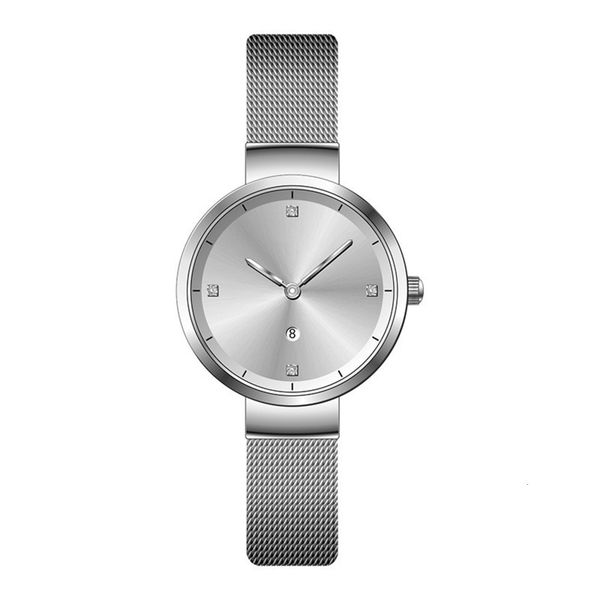 

calendar net diamond ladies watch with fashion calendar, tiktok, fashion personality, Slivery;brown