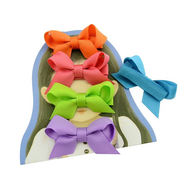 

sale boutique bows hairpins grosgrain ribbon hairbows baby girl accessories with clip hair tiesq03k