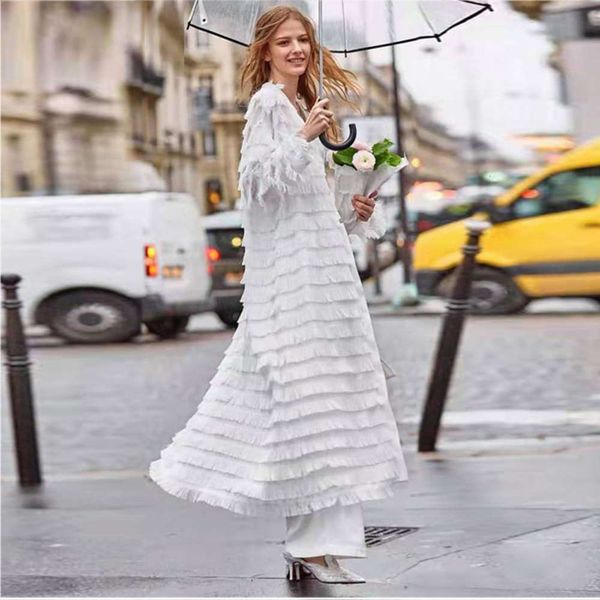 

cardigan women's fringed large long skirt autumn winter coat dress, Black;gray