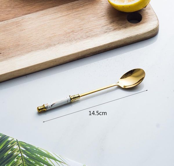 

5pcs ceramic tableware fork spoon knife vintage cutlery set 304 stainless steel dinner dinnerware set green bbyiedf