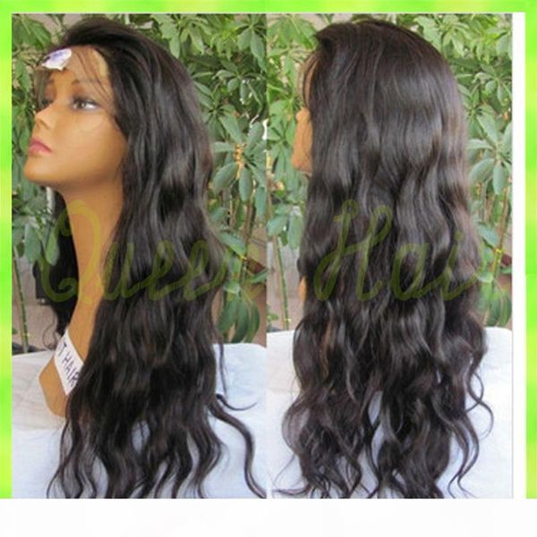

glueless lace front human hair wigs 6a grade natural black hair full lace human hair wigs for black women, Black;brown