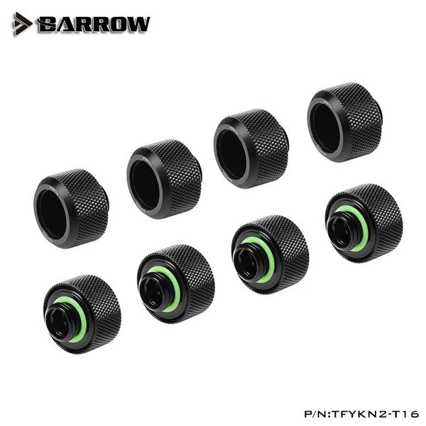 

fans & coolings barrow 8pcs/lot hand compression od16mm hard tube fitting / rigid tubing water cooling metal connector g1/4 petg acrylic