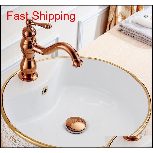 

plated rose gold bathroom sink pop up drain with overflow vanity sink basin lavatory jlljnq home003