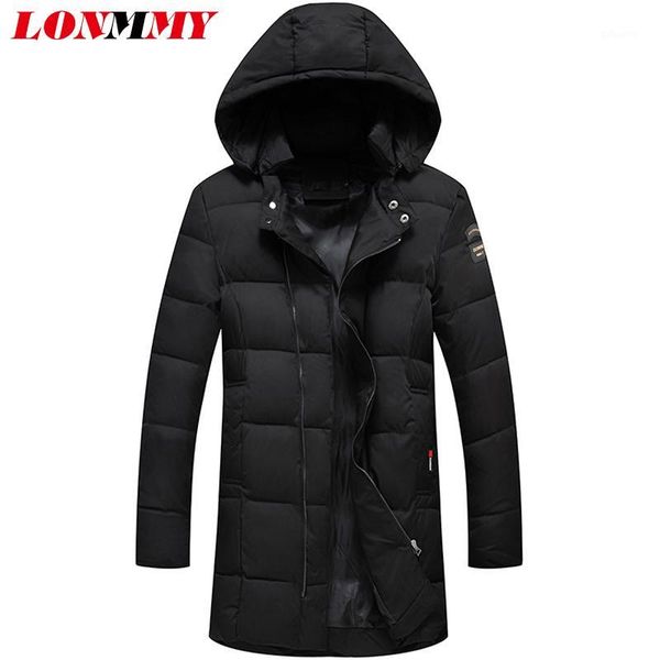 

lonmmy 4xl 5xl mens winter parkas men coats and jackets coats casual jacket parka men windbreaker long thick hooded black new1