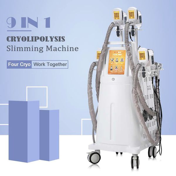 

medical grade most popular cryolipolysis fat ing slimming machine cryotherapy ultrasound two handles can work together#002, Black