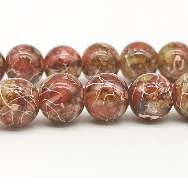 

wholesale 4/6/8/10mm pull white silk glass beads loose spacer beads painted charm for jewellery making diy bracelet&neck jllbts