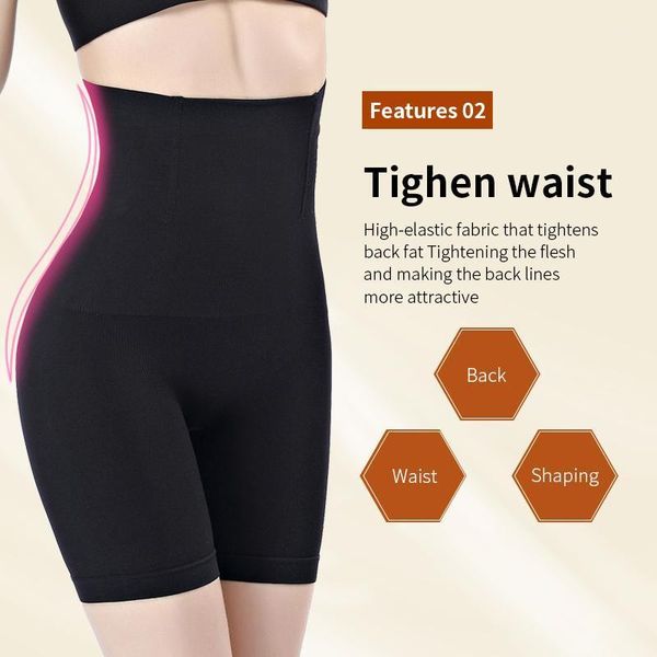 

women mid thigh body shaper bodysuit shaping lady short tight leggings high waist shapewear tummy control shorts comfort panties1, Black;white