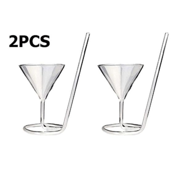 

бесплатная доставка 2pc creative crystal spiral cocktail стекло шампанского красного вина кубок martini gook 110ml с соломенной площадкой 2