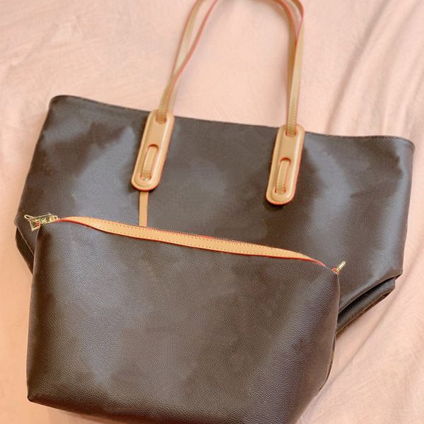 

women handbags purse composite bag old flower durable leather tote shopping bag classic hand shoulder bag ing