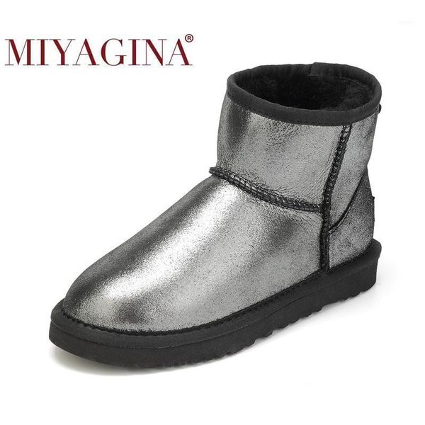 

boots genuine sheepskin leather woman snow 100% natural fur warm wool women's winter1, Black