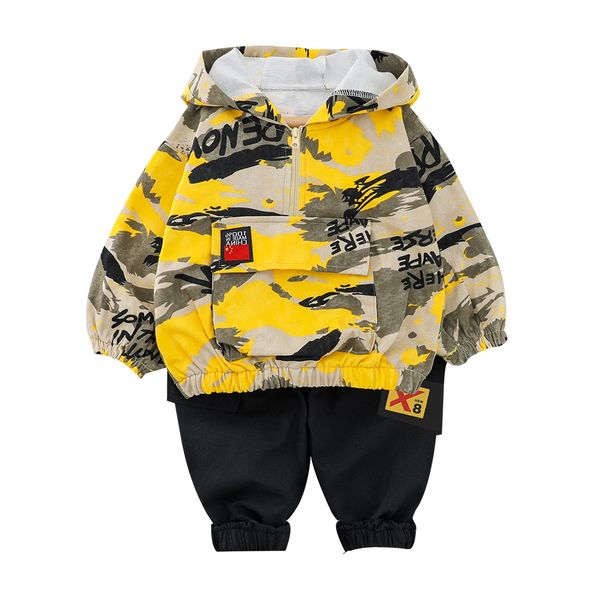 

kid boy clothes camouflage baby suit hooded camo pants sport children kids outwear baby gifts newborn boys green cy200515, White