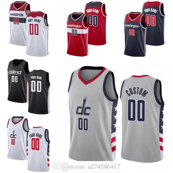 

custom men youth washingtoncity team 4 westbrook 3 beal 8 hachimura 2 wall any name and number swingman city jersey, Black;red