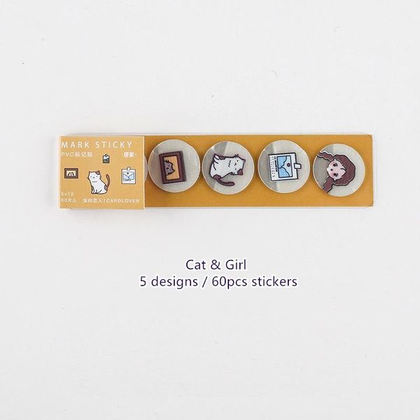 

2016 s kawaii zakka stickers set mini pvc mark sticky cute cosmetic cat cactus sticker home diy art decoration adhesive a6597 h