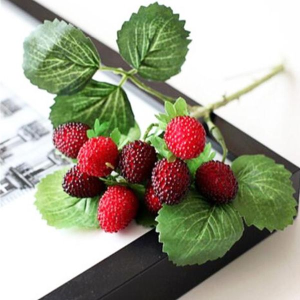 

10pcs lot strawberry artificial flowers wedding home decoration diy craft gift box christmas decor supplies fruit fake flowers h bbylrl