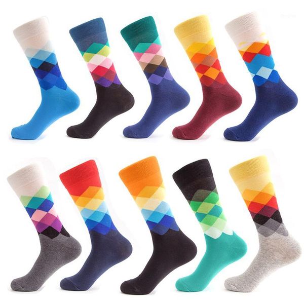 

fashion socks for men winter warm crew socks breathable high-quality compression breathable cotton business sock meias1, Black