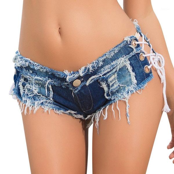 

normov summer women jeans shorts hollow low waist bandage knotted mini short female beach club party bikini bottom short1, White;black