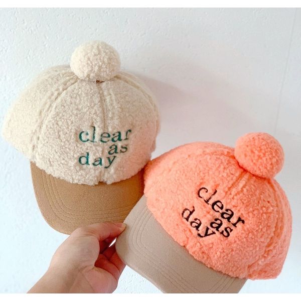 

autumn kids hat autumn and winter lamb keep warm hat letter mens womens kid child baseball cap baby hat wmthqf rimmer, Yellow