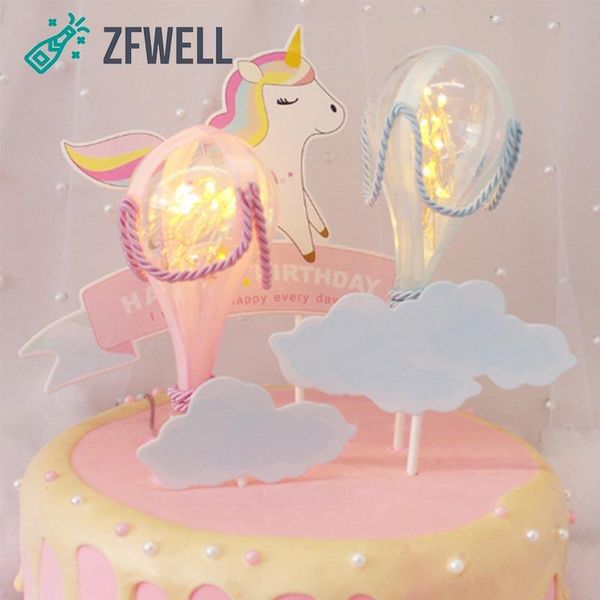 

zfwell cloud air balloon glow cake decoration decoration engagement wedding party baby birthday party supplies75
