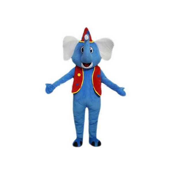 

2018 blue elephant mascot costumes cartoon character sz, Red;yellow