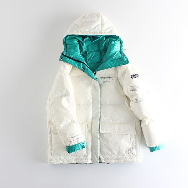 

2020 winter coat women thicken warm down parkas white duck down jacket women winter female loose women coat winter overcoat c1204, Black