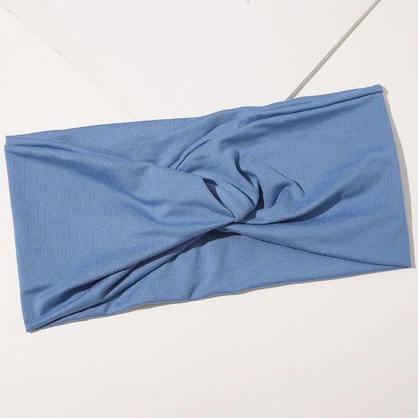 

women sports yoga twisted turban solid color cross knot wide headband hairband headwrap men running head band hair accessories q bbydvu