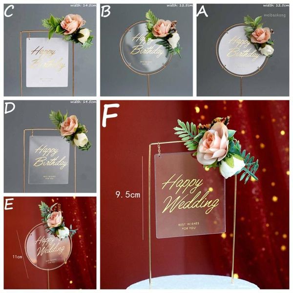 

other festive & party supplies christmas wedding cake decoration artificial flowers birthday acrylic card table baking supplies1