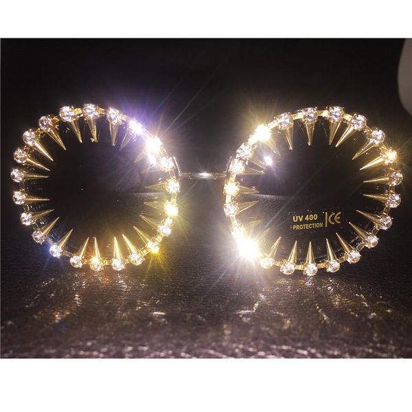 

punk diamond sunglasses women decorated bling crystal rhinestone sun glasses women uv400 eyewear shades vintage, White;black