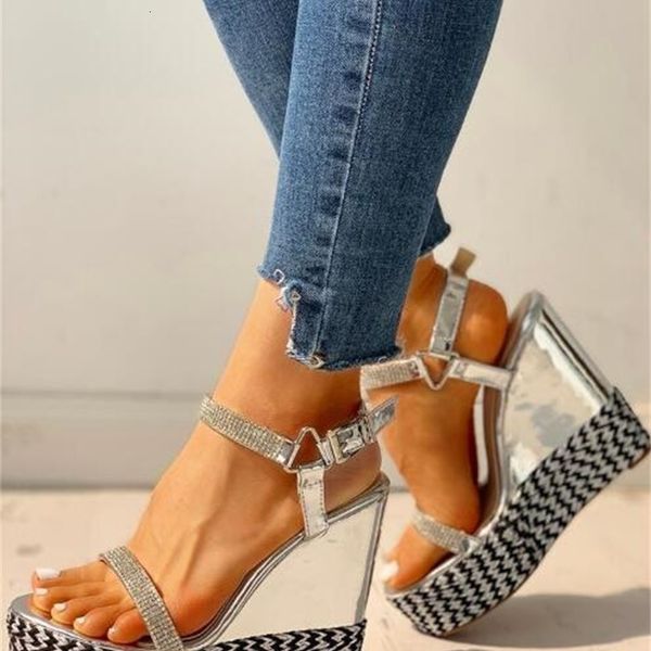 

nausk retro womens fashion open toe ankle platform wedges shoes ladies roman sandals buty damskie wedges shoes mujer 2020, Black