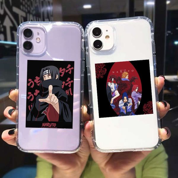 

japane animation naruto sasuke kakashi transparent mobile phone cover vip 11 pro 12mini xs max se20 7 xr 8 6plus, soft silicone mobile