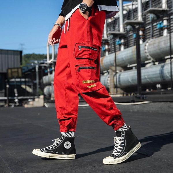 

new 2020 cargo pants men's popular casual pants straight male tatical joggers trousers fashion streetwear1, Black