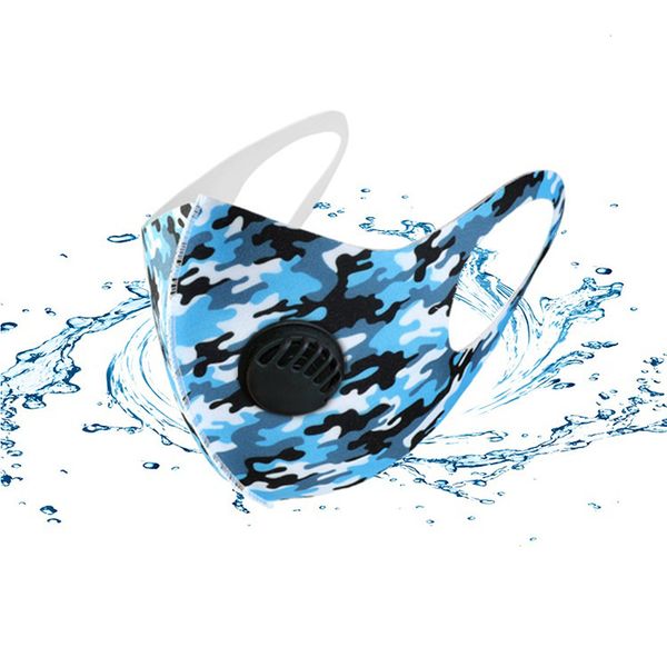 

face respirator anti-haze valve mask camouflage washable high density dust-proof cloth sponge masks