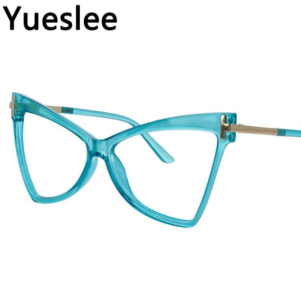 

sunglasses 51039 transparent eyeglasses anti blue light cat eye glasses frame men women optical fashion computer, White;black