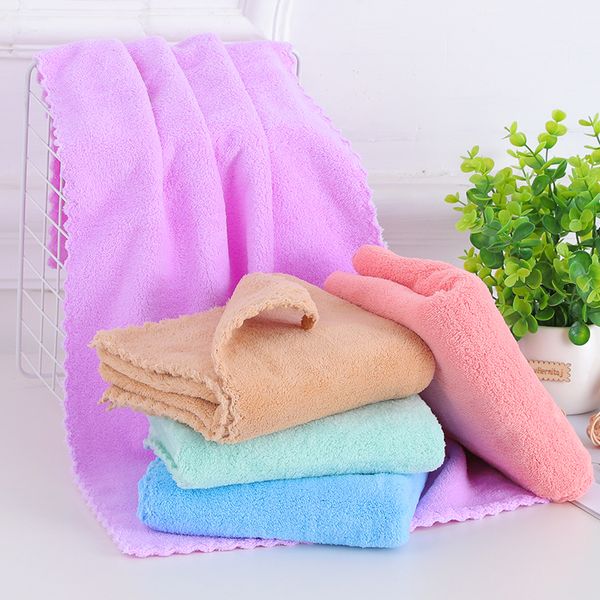 

35*75cm dry hair towel coral velvet towel water absorption soft quick dry face and hand and children towel super sale