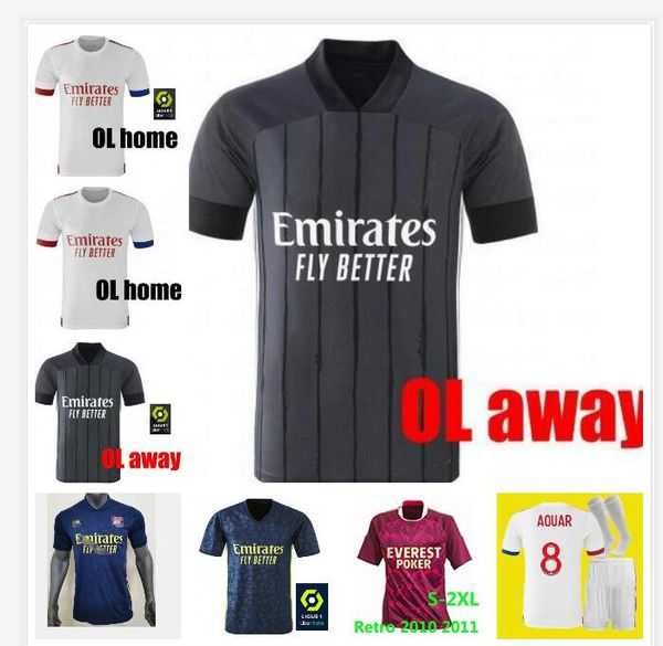 

2020 2021 memphis soccer jerseys aouar traore fekir dembele mendes cherki custom 20 21 maillot de foot 3rd home kids football shirt, Black;yellow