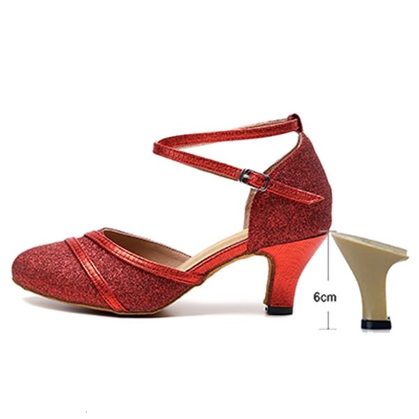 

2021 new woman closed toe latin ballroom dance black red soft bottom bachata salsa dancing shoes for square heel pratcice shoe k4gc
