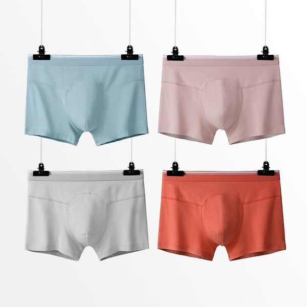 

underpants man combed cotton men's panties set antibacterial honeycomb panty crotch mens shorts breathable boxers for men, Black;white