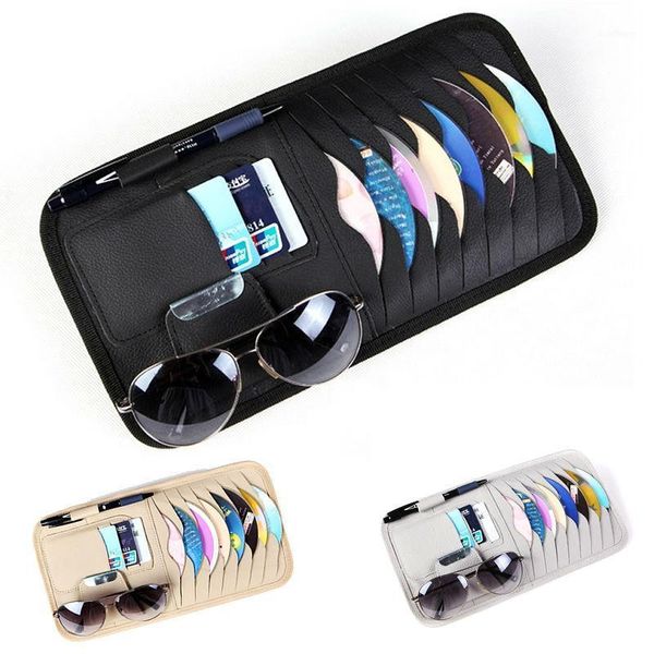 

general multi-function car cd storage box car disc package card holder glasses clip storage clip auto accessories1
